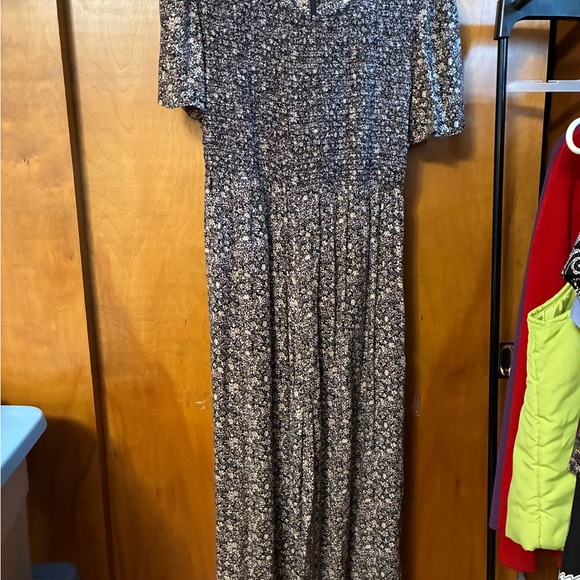 Molly Malloy Pants - Molly Malloy Petite Black Floral Jumpsuit